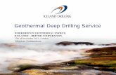 WORKSHOP ON GEOTHERMAL ENERGY: ICELANDIC - · PDF fileWORKSHOP ON GEOTHERMAL ENERGY: ICELANDIC - BRITISH COOPERATION, 17th of November 2011, ... • Directional drilling, Aerated fluid
