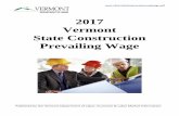 Working Together for Vermont 2017 Vermont State ... State Construction Prevailing Wage July 2017 SOC Occupational Title Vermont State Construction Prevailing Wage Rates by Area Effective