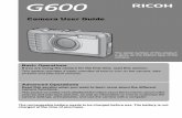 G600 Camera User Guide - 2cameraguys.com keep this manual handy for ease of reference. Ricoh Co., ... repair or alter the equipment yourself. ... G600 camera. Camera User Guide ...