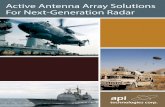 Active Antenna Array Solutions For Next-Generation Radarmicro.apitech.com/pdf/AAAU-bifold.pdf · Active Antenna Array Units Modular Units Featuring Line-Replaceable Quad T/R Module