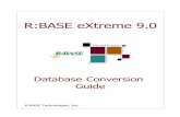 R:BASE eXtreme 9 - razzak.comBASE eXtreme 9.0 Database Conversion Guide by R: ... ABS CHDIR CHDRV ENDIF ENDS IFLT IFRC MOD MODULE. 3 R:BASE eXtreme 9.0 for Windows Database Conversion