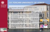 A’ FOSARI UNIVERSITY OF VENIE - Ambasciata d' · PDF fileEconomics and Business Development ... Ancient Civilizations: ... Culture and Society of Asia and Mediterranean Africa