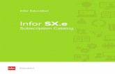 Infor SX.e Subscription Catalog · PDF fileThis course demonstrates how to update, and manage customer sales orders in Infor Distribution SX.e. ... GUI Big Picture Slides Global USA