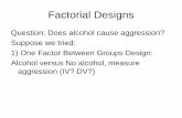 Factorial Designs - UNCW Faculty and Staff Webpeople.uncw.edu/noeln/documents/355FactorialDesigns2017.pdf · Factorial Designs Question: Does alcohol cause aggression? Suppose we