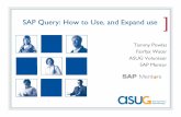 Tammy Powlas Fairfax Water ASUG Volunteer SAP … Powlas Fairfax Water ASUG Volunteer SAP Mentor ... (BW not required) ... check if SAP standard reports might already meet