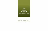 Spa Menu - Six · PDF filePersonal Training. 5 Swedish Massage, ... acupressure massage which stimulates the movement of ... centres to rejuvenate on a physical, mental and emotional