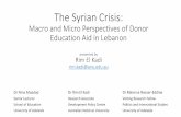 The Syrian Crisisdevpolicy.org/2017-Australasian-Aid-Conference/Presentations/Panel... · The Syrian Crisis: Macro and Micro Perspectives of Donor ... 2016_HRP_3RP. Crisis Impact