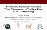 Preliminary Assessment of Nuclear Waste Management · PDF filePreliminary Assessment of Nuclear Waste Management in Thailand ... of nuclear energy systems: ... Preliminary Assessment