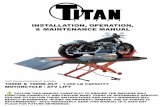 INSTALLATION, OPERATION, & MAINTENANCE MANUAL … ·  · 2012-11-29installation, operation, & maintenance manual *optional equipment shown 1000d & 1000d-xlt - 1,000 lb capacity motorcycle