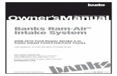 Owner’sMa with Installation · PDF file4 96496 v.6.0 Dear Customer, If you have any questions concerning the installation of your Banks Ram-Air System, please call our Technical