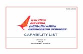 CAPABILITY LIST - Air India Engineering Services Ltdaiesl.airindia.in/App and Cap/AIESL CAP02 ISSUE 1 REV 0 Approved.pdf · air india engineering services limited capability list