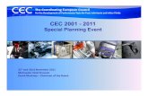 CEC Special Event Chairman Presentation LD · PDF fileDistinguished speakers from ACEA, ATIEL, ATC and CONCAWE Distinguished guests from ... • Engine Oil specificationsEngine Oil