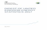 DIGEST OF UNITED KINGDOM ENERGY STATISTICS 2017 · PDF fileChapter 6 Renewable sources of energy 153 ... Digest of United Kingdom Energy Statistics ... in some cases changes in methods
