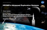 HEOMD's Advanced Exploration Systems - NASA · PDF fileHEOMD’s Advanced Exploration Systems ... Orbitec, and UTC. 12 Spacecraft Atmosphere Monitor ... Magnetoplasma Rocket (VASIMR)