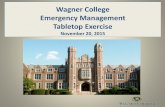 Wagner College Emergency Management Tabletop Exercisewagner.edu/public-safety/files/2008/12/Wagner-College-Fall2015_TTX... · Tabletop Exercise November 20, 2015. Welcome Ed Moss