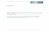 EBA FINAL draft Implementing Technical · PDF fileEBA FINAL DRAFT ITS ON THE MAPPING OF ECAIS’ CREDIT ASSESSMENTS FOR SECURITISATI ON POSITIONS . EBA FINAL draft Implementing Technical