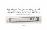 Design, Construction and Testing of Square-Edge Orifice ... · PDF fileDesign, Construction and Testing of Square-Edge ... square-edge orifice meter following recommendations ... =