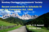 Recent amendments in Schedule VI to the Companies Act, 1956 · PDF file · 2017-10-17Recent amendments in Schedule VI to the Companies Act, 1956 ... •The 1956 Act. ... Once a unit
