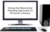 Using the Nonverbal Reading Approach to Promote …web.utk.edu/~mbc/KnoxCountyNRAPresentation.pdf · Using the Nonverbal Reading Approach to Promote Literacy ... Limited verbal abilities: