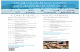 CONFERENCE PROGRAMME - Lindholmen Software  · PDF file · 2016-10-27at the Radisson Blu Riverside Hotel, Lindholmspiren 4. ... 13:10 Introduction ... Chalmers Industri teknik