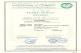 certificate Steensma...Halal Correct Total Quality Halal Correct Certification Stichting/Foundation Halal Correct Certification (TQ HCC), PO. BOX 179, 2300 AD Leiden, the Netherlands,