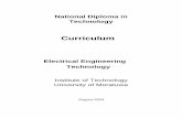 Electrical Engineering Technology - itum.mrt.ac.lk · PDF file11. DEE 202 Electrical Machines ... - Introduction, frictional formulae for flat belt and ‘V’ belts drives - Power