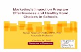 Marketing’s Impact on Program Effectiveness and · PDF fileMarketing’s Impact on Program Effectiveness and Healthy Food ... Presentation objectives ... Marketing’s Impact on