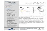Model Turbo-Bar General Speciﬁ cation Rev.H.pdf · EMCO's Turbo-Bar insertion ﬂ owmeters have three main components: the retractor, the rotor, and the electronics. The retractor