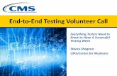 End-to-End Testing Volunteer Call … · End-to-End Testing Volunteer Call Everything Testers Need to Know to Have A Successful Testing Week Stacey Shagena . CMS/Center for Medicare