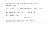 PHP_Medi-Cal_Aid_Codes_TrainingADA - … Hospital... · Web viewDefinition for Emergency Medical Condition Medi-Cal Overview Medicaid became law in 1965 as a jointly funded cooperative