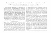 Low rank approximation and decomposition of large …saad/PDF/ys-2015-7.pdf ·  · 2015-12-29Low rank approximation and decomposition of large matrices using error correcting codes