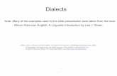 24.900 Intro to Linguistics Lecture Slides: Dialects · PDF filecountry of all phonemes in American English. ... 24.900 Introduction to Linguistics. Fall 2012. 24.900 Intro to Linguistics