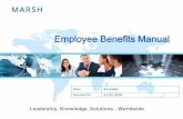 Employee Benefits Manual - Marsh India Insurance · PDF fileEmployee Benefits Manual 9 Medical Benefit – Standard Coverage A) The expenses are payable provided they are incurred