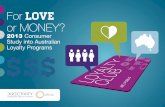 For love or MONEY? - Australian Marketing Institute Update...... loyalty programs do influence buying behaviour ... loyalty programs do not equal customer loyalty. ... their card at