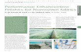Performance Enhancement Finishes for Nonwoven … textile construction, building components, etc • Clothtech ... finishes can be imparted to nonwoven fabrics to enhance their performance