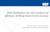 OGP Guidelines for the conduct of offshore drilling hazard ... · PDF fileOGP Guidelines for the conduct of offshore drilling hazard site ... of offshore drilling hazard site surveys