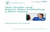 Skin Grafts and Donor Sites Following a Burn Injury Grafts... · the burns team will explain and discuss your surgical and wound ... Skin Grafts and Donor Sites Following a Burn ...