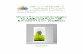 Weight Management Strategies for Adults and Youth with ... · PDF fileWeight Management Strategies for Adults and Youth ... and youth with behavioral health conditions ... barriers