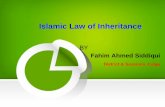 Islamic Law of Inheritance - Sindh Judicial Academy of... · Islamic Law of Inheritance BY ... • You receive one half of that which your wives leave if ... Prophet Muhammad ( )