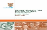 National Integrated Plan for Early Childhood Development · PDF file1.2 Early Childhood Development in South Africa since 1994 3 ... SAQA South African Qualifications ... develop an