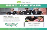 BEST JOB EVER - · PDF fileLearn more at iDTech.com/Jobs Competitive pay Leadership development Internship credits/hours Room & board What’s in it for you? BEST JOB EVER Teach, play,