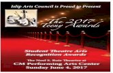 The 2017 Teeny Awards - Islip Arts Council, Long Island, NYisliparts.org/images/pdfs/TeenysProgram2017.pdf · Welcome to the 2017 Teeny Awards. ... the highest score and is known