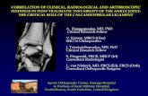 CORRELATION OF CLINICAL, RADIOLOGICAL AND · PDF filecorrelation of clinical, radiological and arthroscopic findings in post-traumatic instability of the ankle joint: the critical