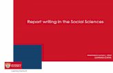 Report writing in the Social Sciences - University of Sydney · PDF fileReport writing in the Social Sciences ! LEARNING!CENTRE!! ... Descriptive Explanatory Persuasive ... rate for
