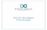 2016 Budget Package - Dufferin County 2016 Budget makes progress on the infrastructure gap, while holding the tax levy ... Building and Property 720,045 752,435 739,685 757,905