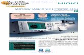 MOTOR/HARMONIC HiTESTER 3194 - aikencolon.com Performs Comprehensive Evaluation of 3-phase Inverter Motors Analysis Station Extends ... rotation speed, torque, converter ... Harmonic