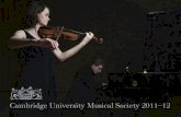 Cambridge University Musical Society 2011–12 · PDF fileCambridge University Musical Society Season 2011–12 ... Arutunian Trumpet Concerto Copland ... Piano Concerto