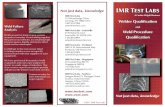 IMR TEST LABS · PDF fileIMR Test Labs - Portland welder qualifications ... • Welder Performance Qualification Specifications Why IMR? We offer a diverse array of welding services,