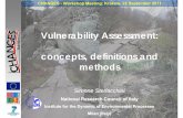 Vulnerability Assessment: concepts, definitions and … Assessment: concepts, definitions and methods Introduction - why is it so important? - why is it so difficult to assess? - who