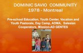 Pre-school Education, Youth Center, Vocation and Youth ... Communityfma.pdf · Pre-school Education, Youth Center, Vocation and Youth Pastorale, Day Camp, ADMA, Salesian Cooperators,